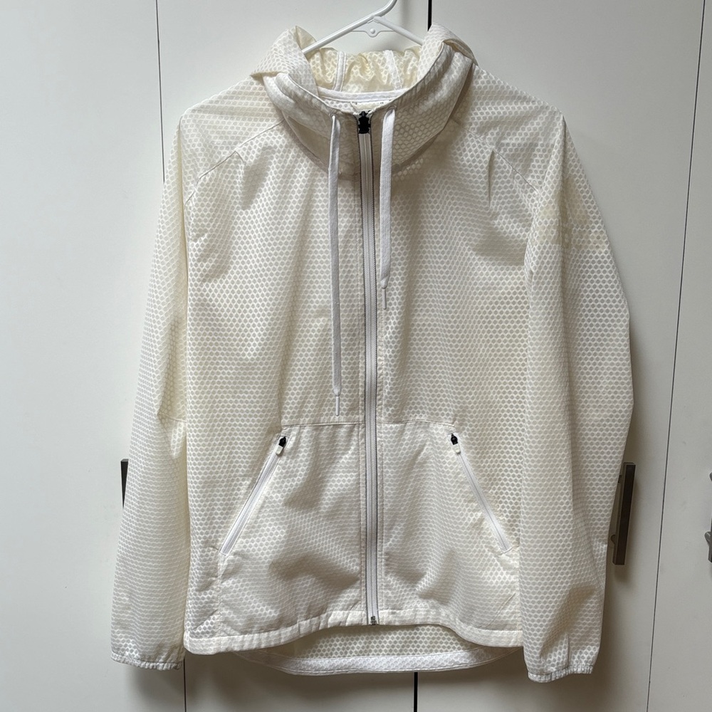 Womens Adidas Climastorm Hooded windbreaker sz M